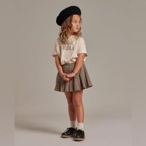 Rylee + Cru Pleated Mini Skirt in Rustic Plaid Size 4-5Y